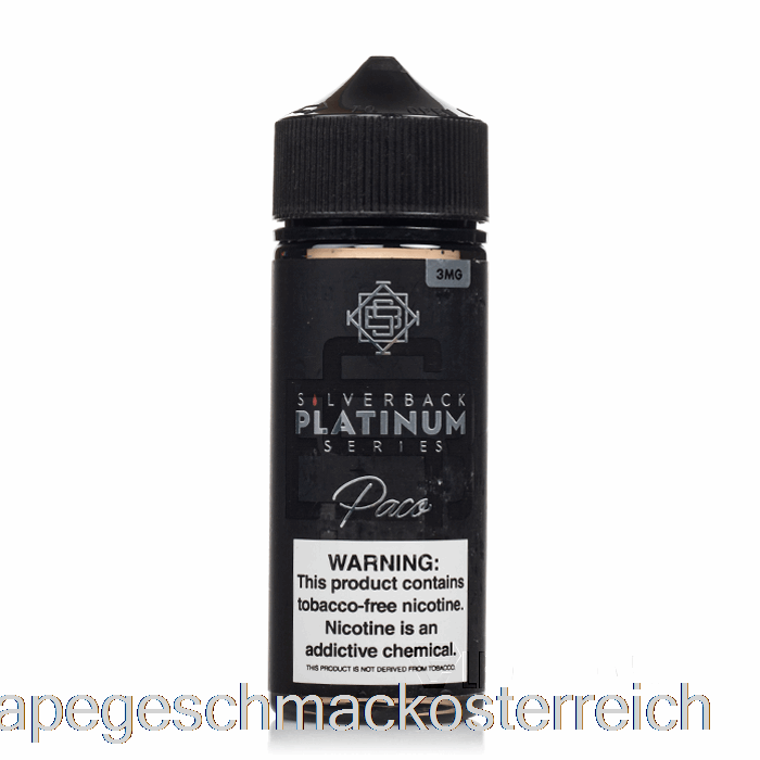 Paco - Silverback Platinum Series - 120ml 3mg Vape-Geschmack